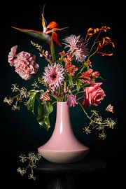 Romantisches buntes Blumenstillleben von Jantien Goudzwaard