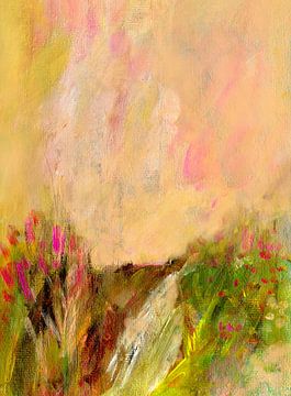 Kunstpastel 3 - Weidelandschap van Claudia Gründler