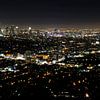 Vue de nuit du centre-ville de Los Angeles sur Easycopters