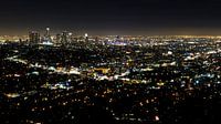 Blick auf die Innenstadt von Los Angeles bei Nacht von Easycopters Miniaturansicht