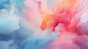 Abstrakte Kunst am Meer, Aquarellfarben-Design-Tapete
