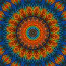 Mandala blauw van Marion Tenbergen thumbnail