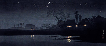 Starry Night (ca.1926-1927) prent van Hiroaki Takahashi.