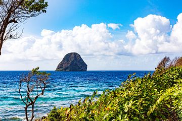 Martinique and Rocher du Diamant by AidasignArt