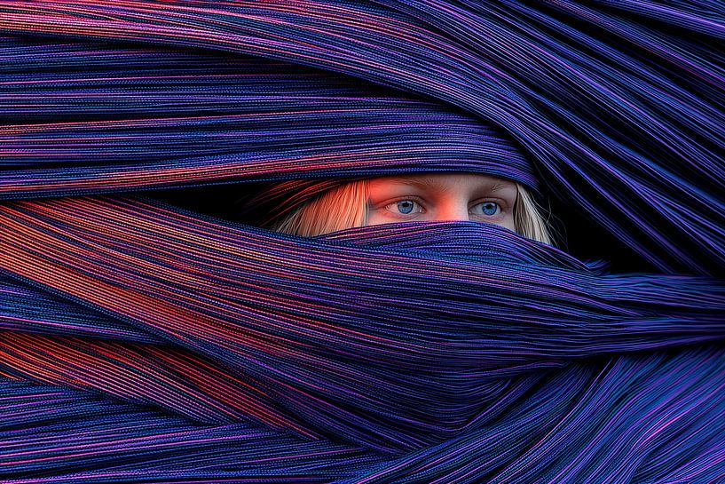 portrait de femme en couleur par Egon Zitter