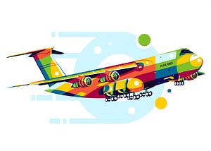 C-5 Galaxy in Pop Art van Lintang Wicaksono