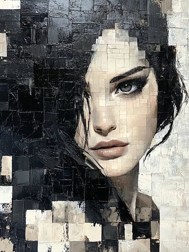 Portrait abstrait moderne