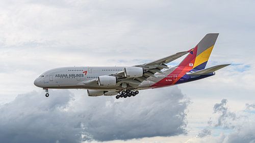 Asiana Airlines Airbus A380-800 passagiersvliegtuig.