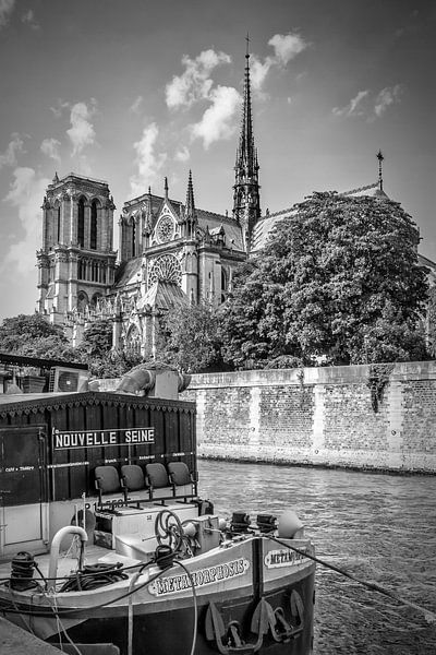 PARIJS, Kathedraal van Notre-Dame | zwart-wit van Melanie Viola