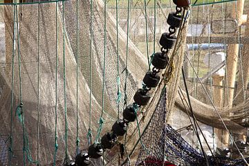 Fishing net drying by Jan Brons