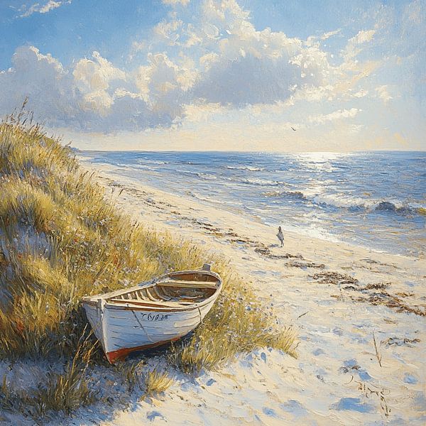 beach boat by CanvasbyCaro