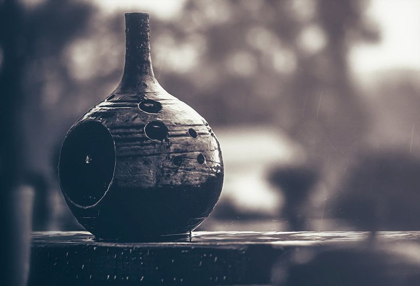 Nature morte mélancolie Mood - Un vase à bougies cuit dans l'argile par Jakob Baranowski - Photography - Video - Photoshop