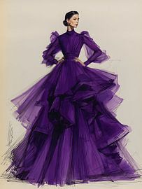 Elegant Fashion purple dress