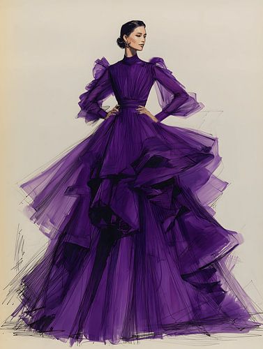 Robe violette élégante et tendance