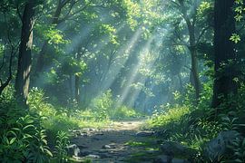 morning light in the forest