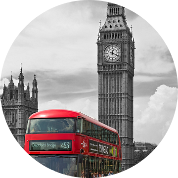 Londen bus met Big Ben van Anton de Zeeuw