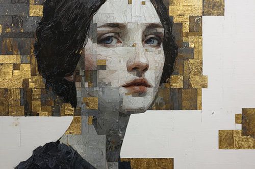 Abstraktes Porträt-Kunstwerk - Moderne Wanddekoration