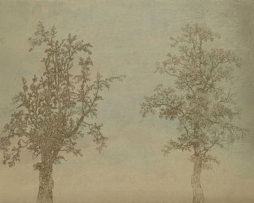 De twee bomen (een els en een es) [kleur]