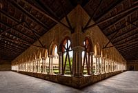 The colonnade of the Monastery of Monreale Cathedral, Sicily, Italy