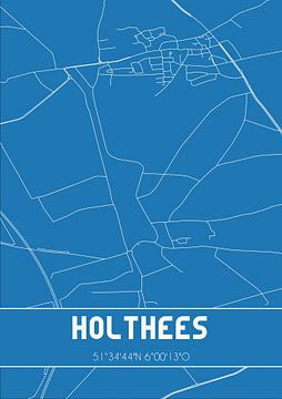 Blaupause | Karte | Holthees (Nordbrabant) von Rezona