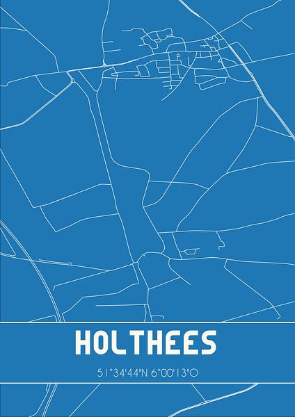 Blueprint | Map | Holthees (North Brabant) by Prints of Place