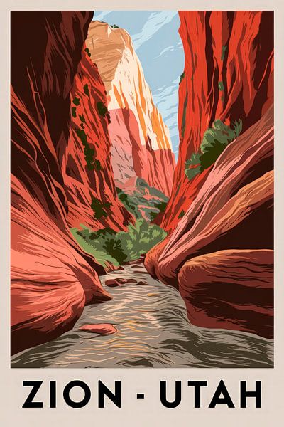 Zion - Utah by Poster Art Shop