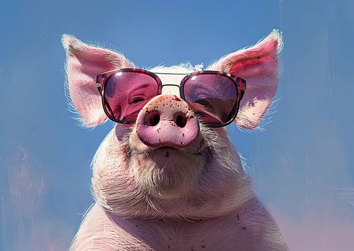 Lunettes de soleil cochon