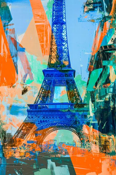 Eiffel Tower in a play of colours by Poster Art Shop