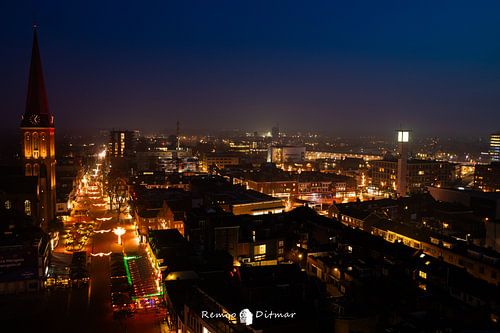 Binnenstad van Hengelo tijdens kerst