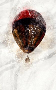 Beautiful digital artwork of a hot air balloon by BB Creative Art