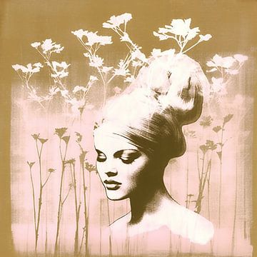 Woman with flowers in her mind I by Bianca ter Riet
