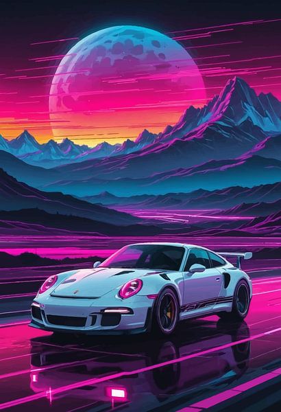 Porsche 911 GT3 RS – Synthwave Neon by MIROKKU