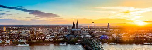 Köln bei Sonnenuntergang von Günter Albers