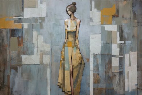 Malerei Abstrakte Weibliche Figur - 