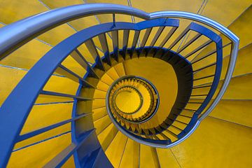Spiral staircase in a parking garage by Truus Nijland