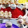 Tikka poeders en opbergdoosjes in India van Melissa Peltenburg