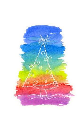 Sapin de Noël arc-en-ciel