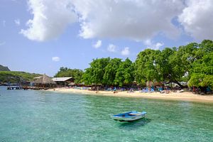 Plage tropicale à Curaçao sur Sjoerd van der Hucht