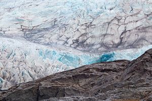 Glacier à glace bleue au Spitzberg, Svalbard sur Michèle Huge