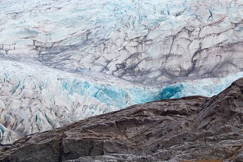 Gletscher mit blauem Eis auf Spitzbergen, Svalbard