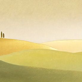 Minimalistische und heitere toskanische Landschaft von Studio Pieternel