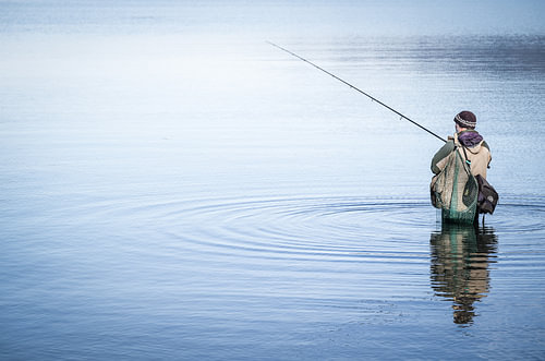 Hengelaar aan het Bodenmeer
