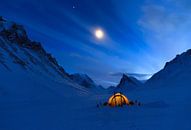 Winter in den Bergen von Lappland von Sander van der Werf Miniaturansicht