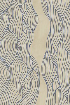 Moderne abstracte kunst. Organische minimalistische lijnen nr. 7 van Dina Dankers