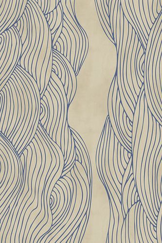Art abstrait moderne. Lignes organiques minimalistes no. 7