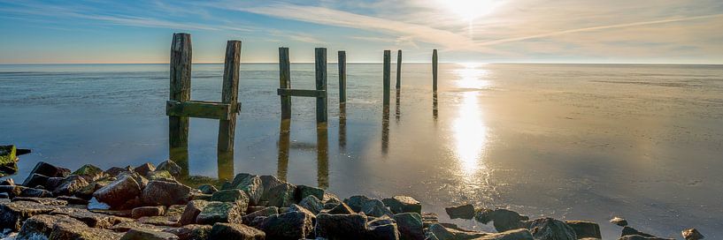 Panorama des poteaux d'échafaudage (3:1) Terschelling par Nordwin Alberts / Moving Stills