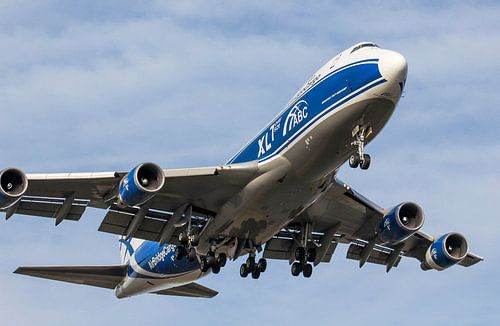 Boeing 747 AirBridgeCargo juste avant l'atterrissage à Schiphol