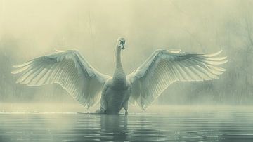 Misty Elegance: The Extended Wings by Karina Brouwer