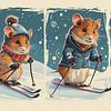 Winter Whiskers on Skis by Beeld Creaties Ed Steenhoek | Photography and Artificial Images