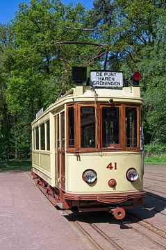 Tram in het Nederlands Openluchtmuseum van Henk van Blijderveen
